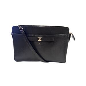 KATE SPADE Hancock Park Angelica Crossbody Doe Gray Patent Leather with Dust Bag